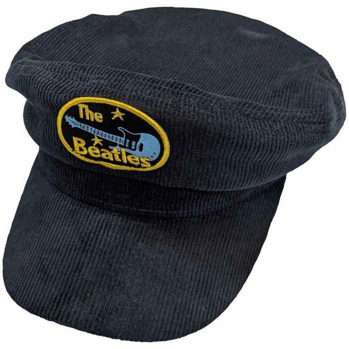 The Beatles Unisex Volwassen Oval Corduroy Logo Platte Pet S-M marineblauwe kleur
