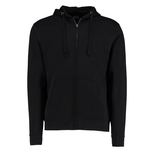 Kustom Kit herensweatshirt met volledige ritssluiting en capuchon 2XL zwart