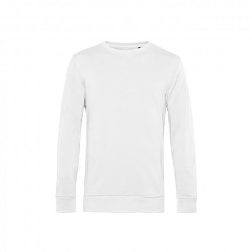 B&C Heren biologisch sweatshirt met ronde hals 2XL koningsblauwe kleur