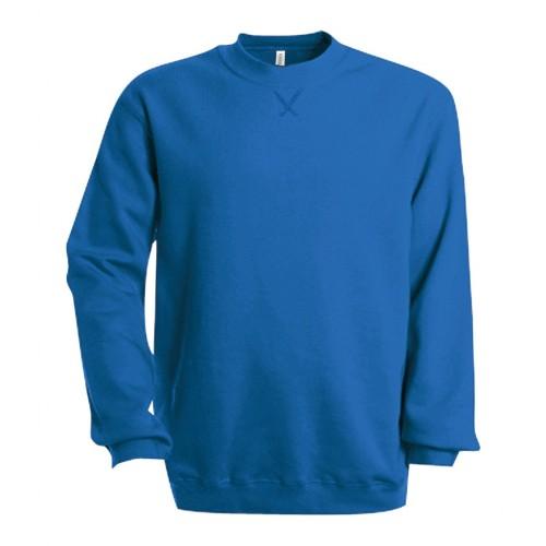 Kariban Heren effen sweatshirt met ronde hals L grijs