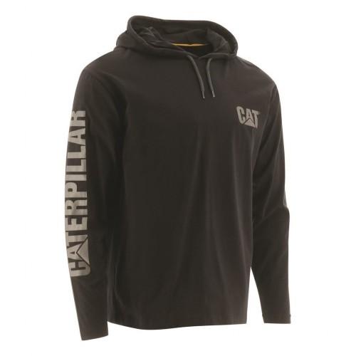 Caterpillar Heren T-shirt met lange mouwen en capuchon L