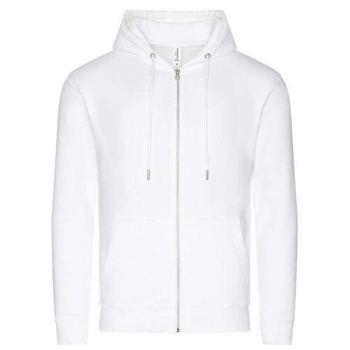 Awdis organische herenhoodie met volledige ritssluiting M bordeaux
