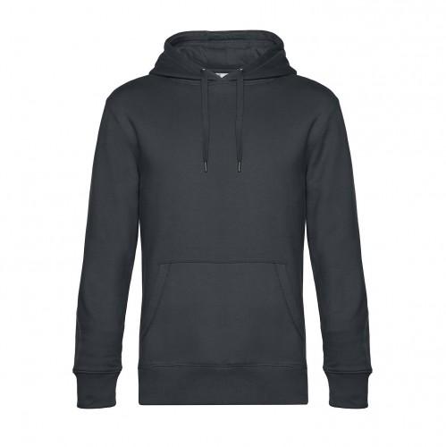 B&C Heren King-hoodie L zwart