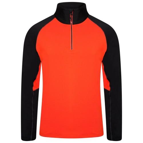 Dare 2b Heren Fuser Core Stretch thermische top met halve rits S grijs