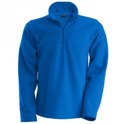 Kariban Heren Enzo fleecetop met 1/4 rits L donkergrijze kleur