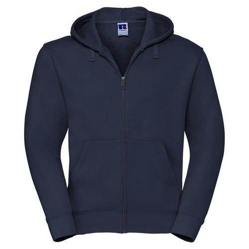 Russell Authentieke herenhoodie met volledige ritssluiting S franse blauwe kleur