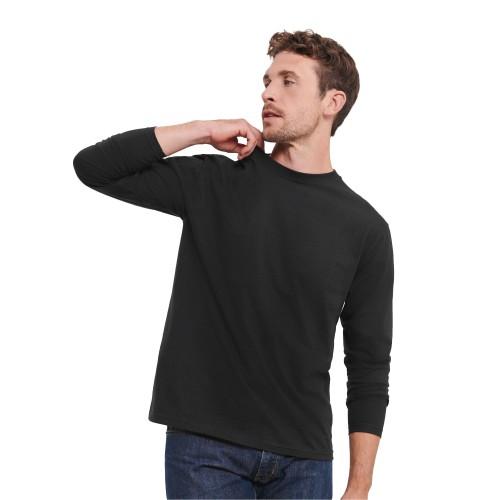 Russell Heren klassiek T-shirt met lange mouwen L franse blauwe kleur