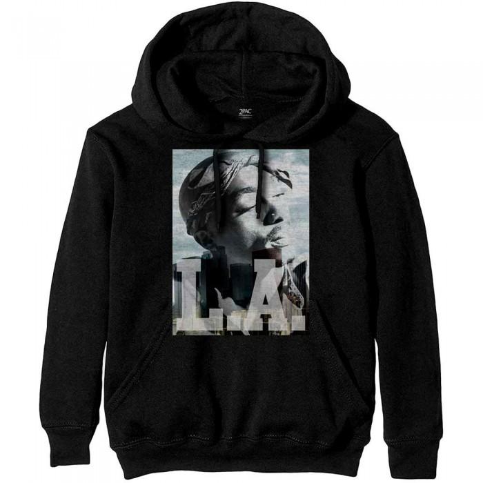 Pertemba FR - Apparel Tupac Shakur Unisex volwassen LA Skyline Pullover hoodie XL zwart