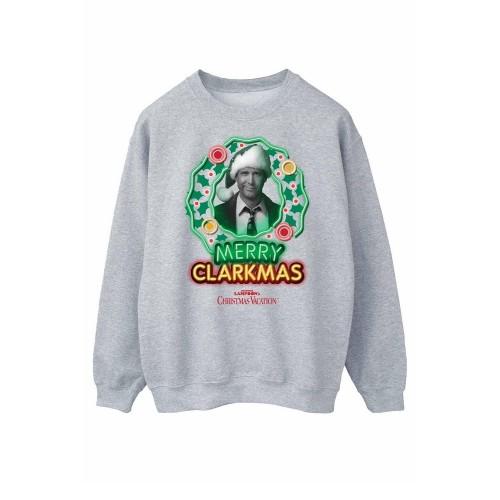 Pertemba FR - Apparel National Lampoon's Christmas Vacation Heren grijstinten Clarkmas kerstsweatshirt M zwart