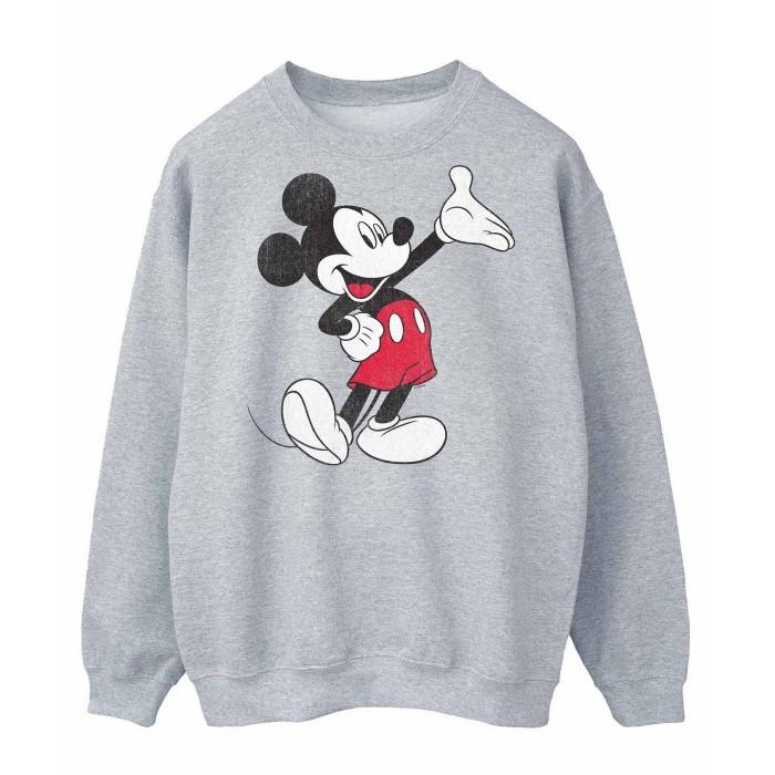Disney traditioneel Wave Mickey Mouse-sweatshirt voor heren L wit
