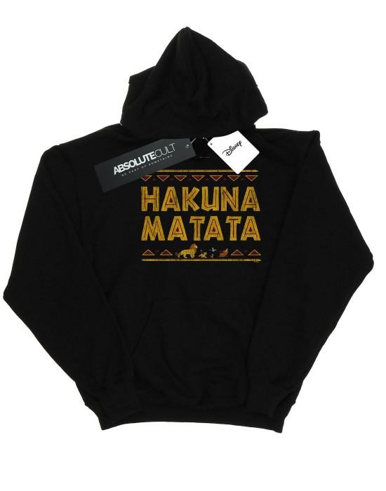 Disney Heren The Lion King Hakuna Matata hoodie M zwart