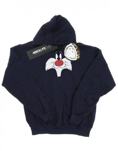 Looney Tunes Heren Sylvester Big Face-hoodie XL marineblauwe kleur