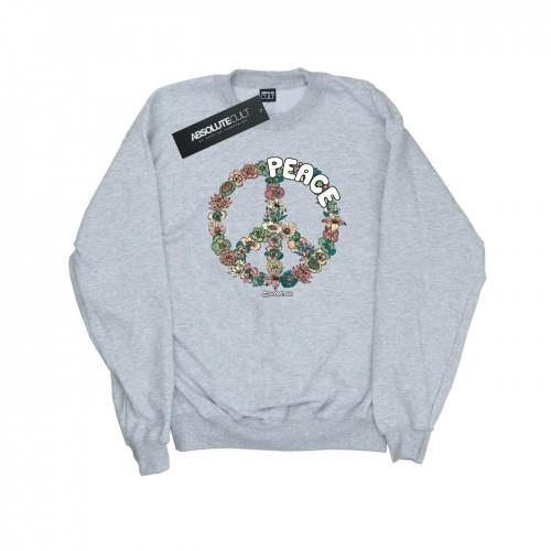 Woodstock Heren bloemenvredesweater L grijs