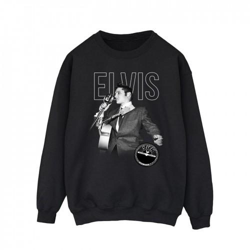 Elvis Heren logo portret sweatshirt L zwart