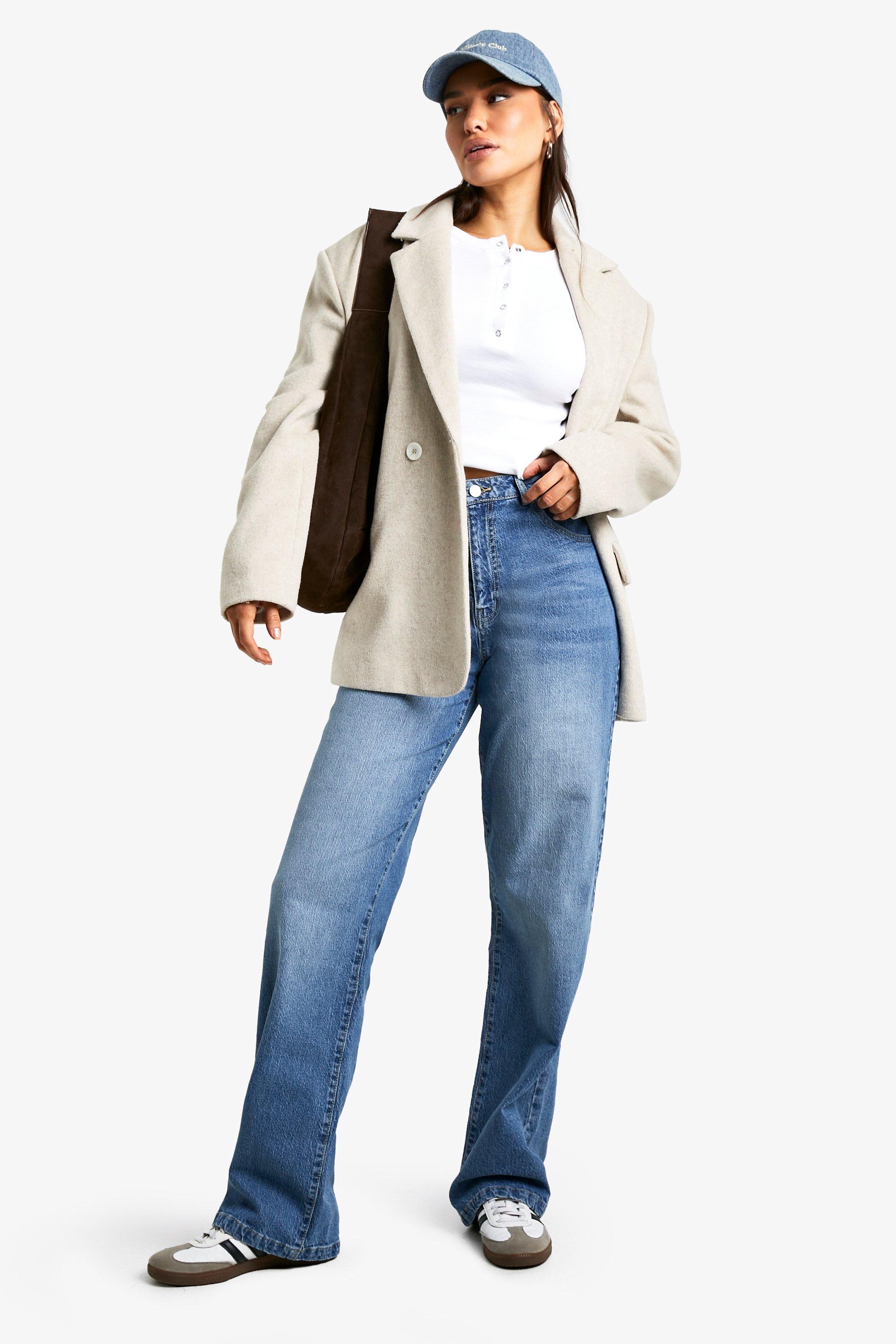 Boohoo Tall Basic Jeans Met Rechte Pijpen, Light Wash