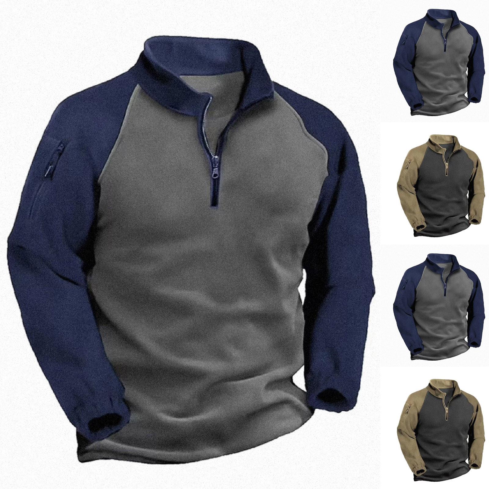 Niubiplus Heren Outdoor Jas Jachtkleding Warme Ritsen Fleece Pullover Man Winddicht Lente Winterjas Thermisch Ondergoed L