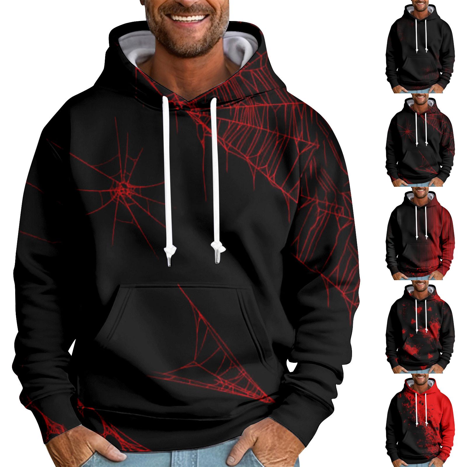 Winnerer Saturn Sporttrainingspak met capuchon, unisex hardloopoutfits, trui met lange mouwen en hoodies, sweatshirt L zwart