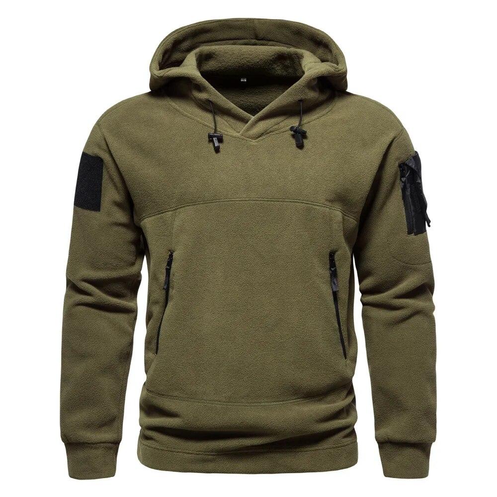Tooyoo Heren Dikke Polar Fleece Sweatshirt Herfst Winter Heren Capuchon Sport Zwart Winddicht Oversized Hoodie Mannelijk Streetwear XS grijs