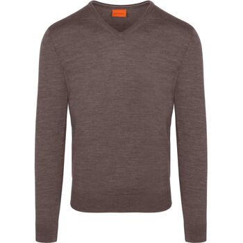 Suitable Sweater  Merino Pullover V-Hals Taupe