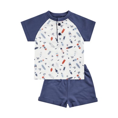Jacky T-shirt + Shorts SURFER BOY all-over print/donkerblauw