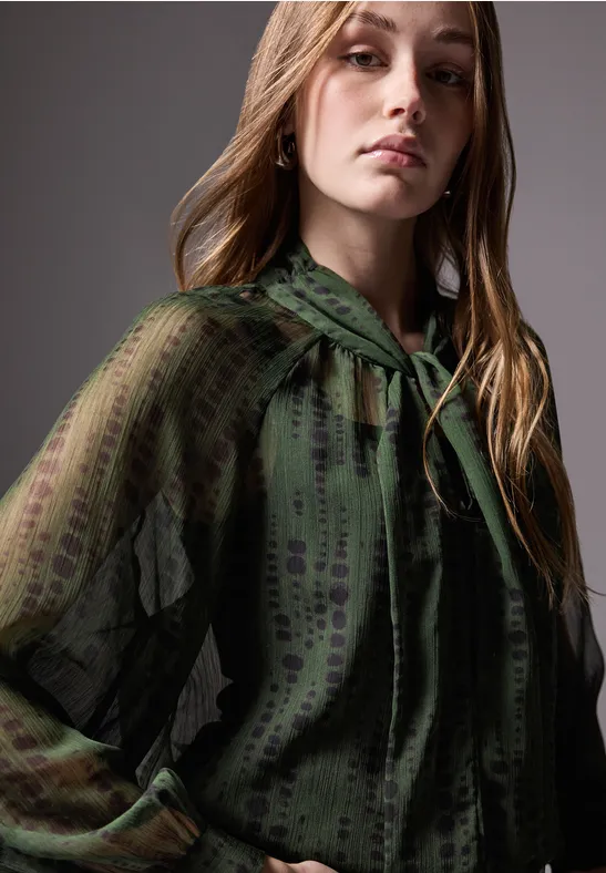 Street One Studio Chiffon blouse met strik