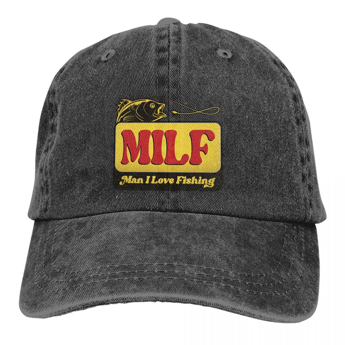91421224MABNCF2A91 Pure Color Dad Hats MILF Man Ik hou van vissen Dameshoed Zonneklep Baseballpetten Kunst Pet met klep One Size
