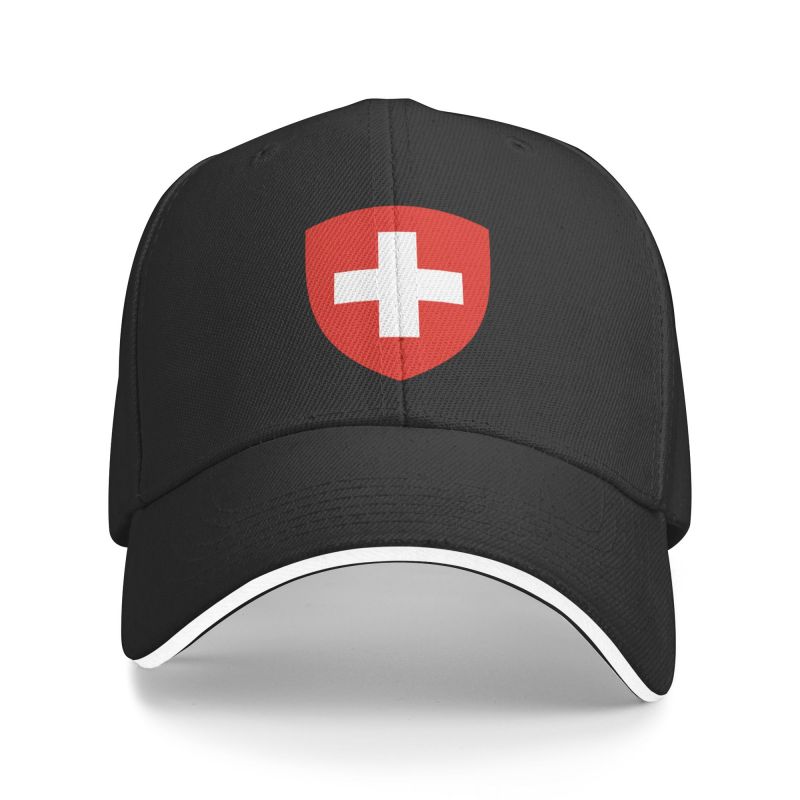 91530102MAC2AA7079 Cool Wapenschild Van Zwitserland Baseball Cap Unisex Vrouwen Gepersonaliseerde Verstelbare Volwassen Papa Hoed Lente Baseball Cap