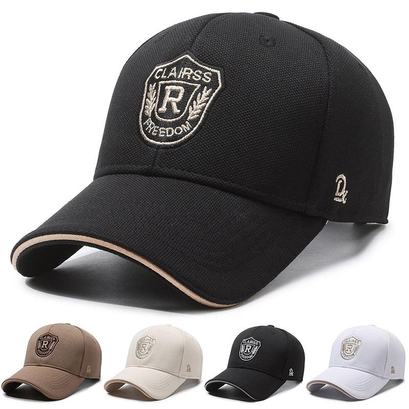 ONIHUA Lente Herfst Geborduurde Baseball Cap Heren Buitensporten Zonnebrandcrème Zonnehoed Zomer Outdoor Cap Piek Cap zwart/goud
