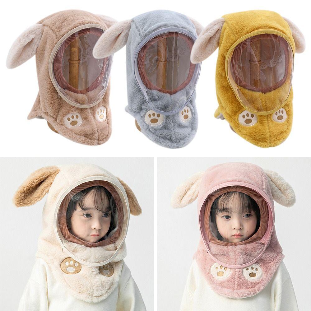 Ongwns Windproof Cotton Ear Protection Fur Windproof Hats Thick Warm Cap Winter hat Snow Hat blauw