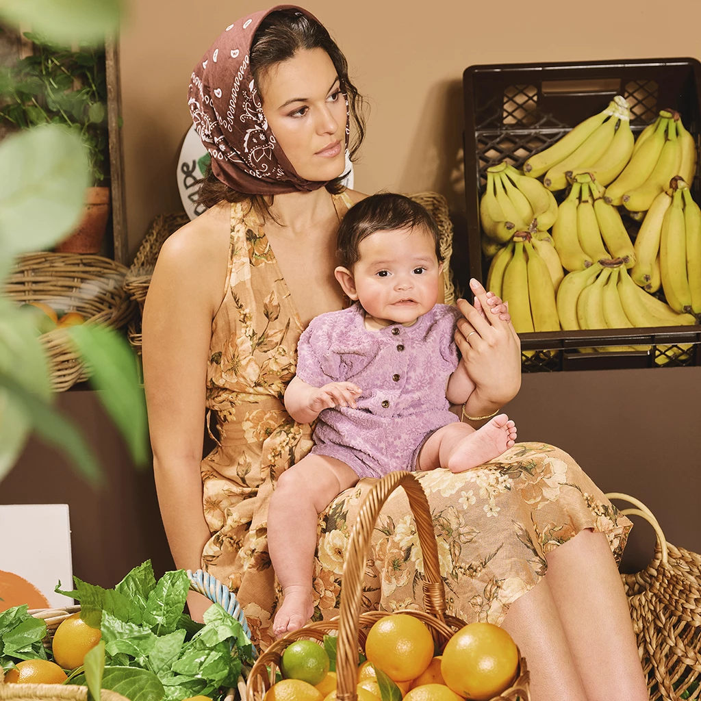 Z8-collectie Jumpsuit badstof Elda (lavenda)