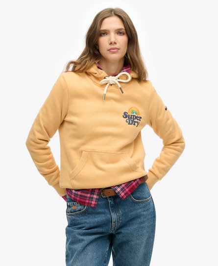 Superdry Vrouwen Vintage Rainbow Hoodie Rood
