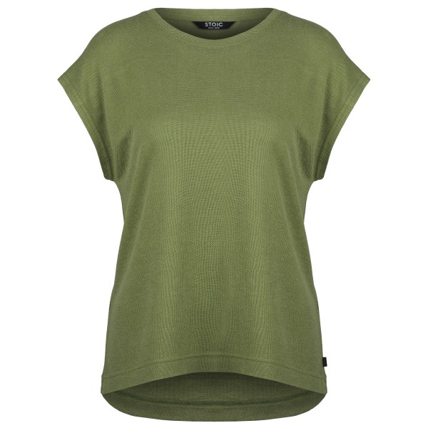 Stoic  Women's WoolHemp VarbergSt. Pique Top - Top, olijfgroen