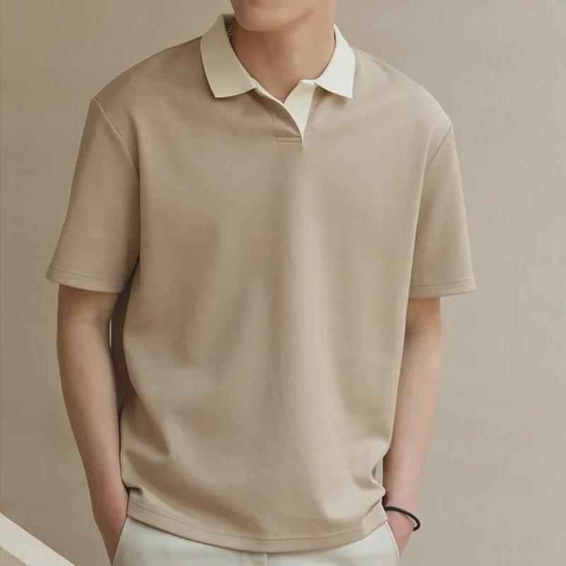 VantaGoods Zomer casual effen kleur poloshirt voor heren M