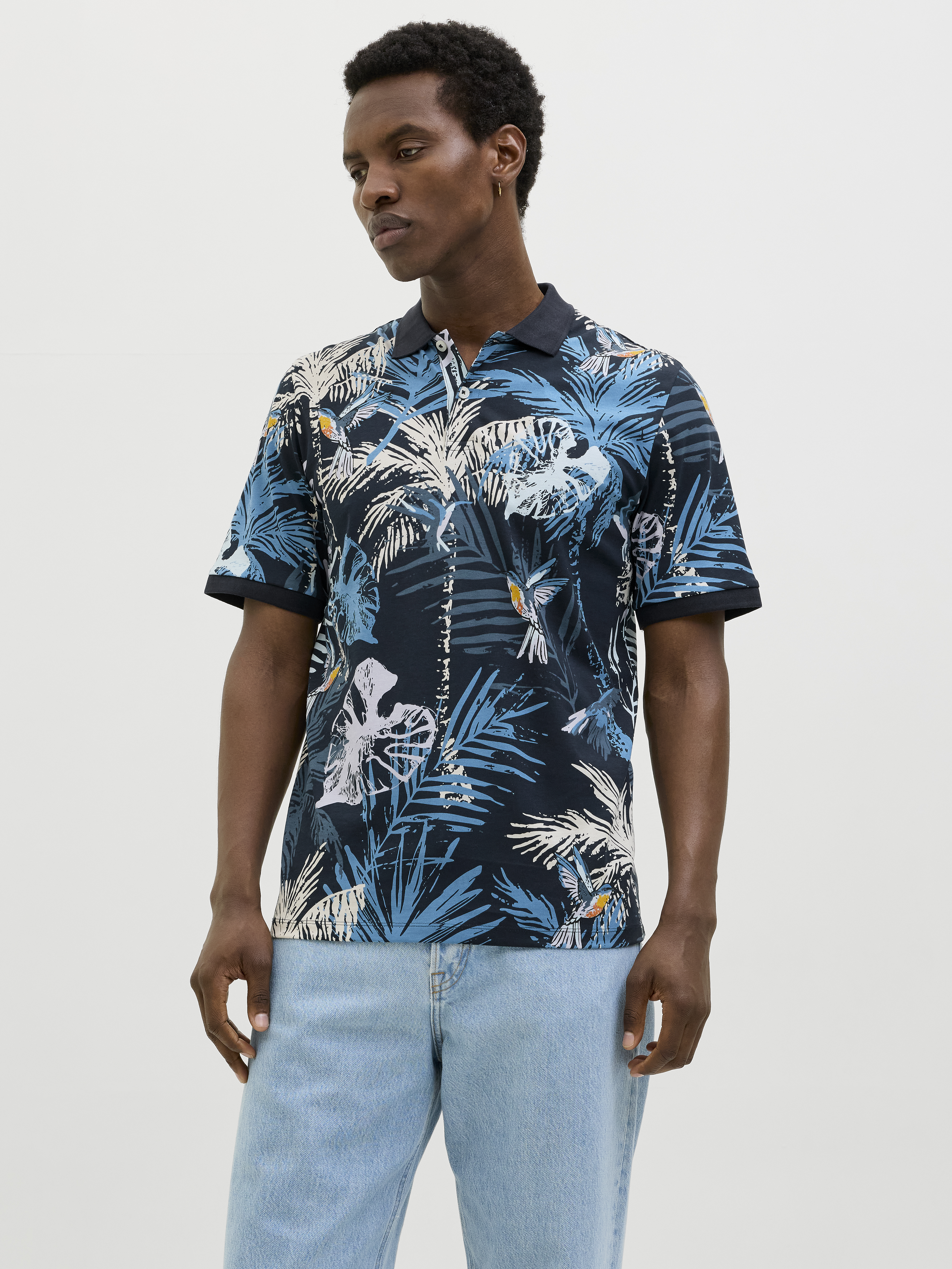 Jack & Jones Jjhawaii aop polo ss