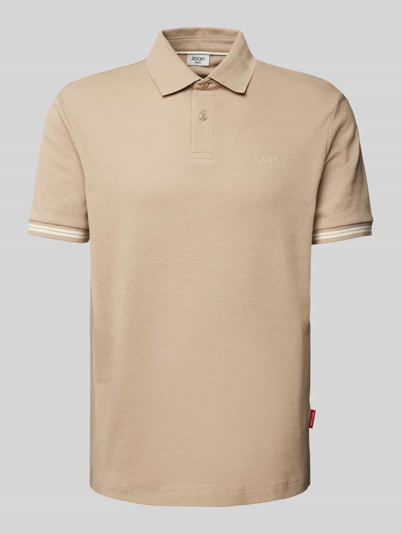 Joop Jeans Poloshirt Amare met gestreepte details aan de mouwen