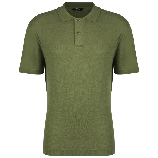 Stoic  WoolHemp VarbergSt. Pique Polo - Poloshirt, olijfgroen