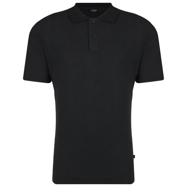 Stoic  WoolHemp VarbergSt. Pique Polo - Poloshirt, zwart