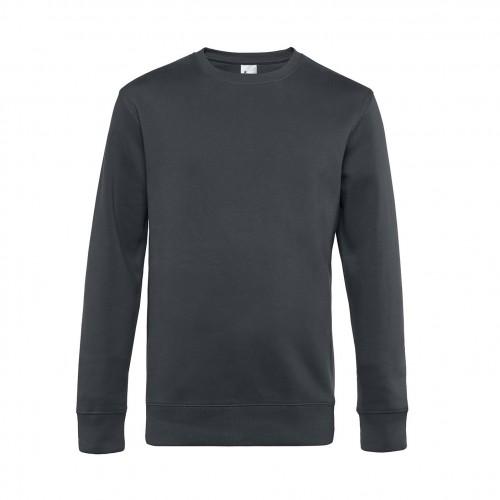 B&C Heren King-sweatshirt L asgrijze kleur