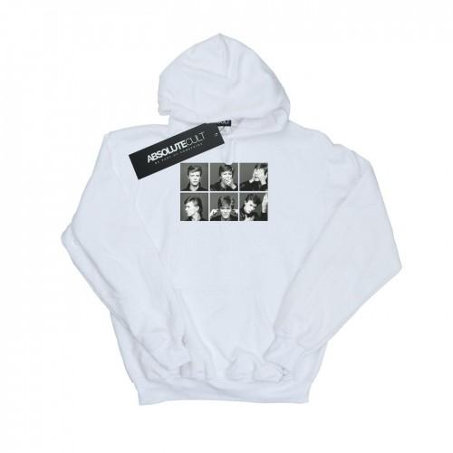 David Bowie heren hoodie met fotocollage L wit