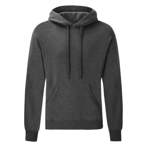 Fruit Of The Loom Mens Classic Heather Hoodie M donkergrijze kleur