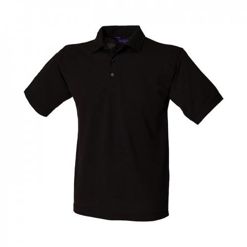 Henbury polykatoen zwaar poloshirt voor heren M hemelsblauwe kleur