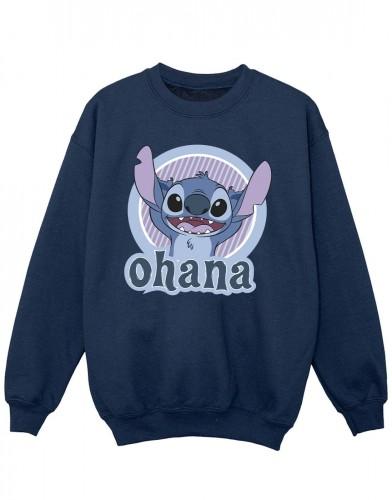 Disney Lilo en Stitch Ohana Circle-sweatshirt voor meisjes 12-13 grijs
