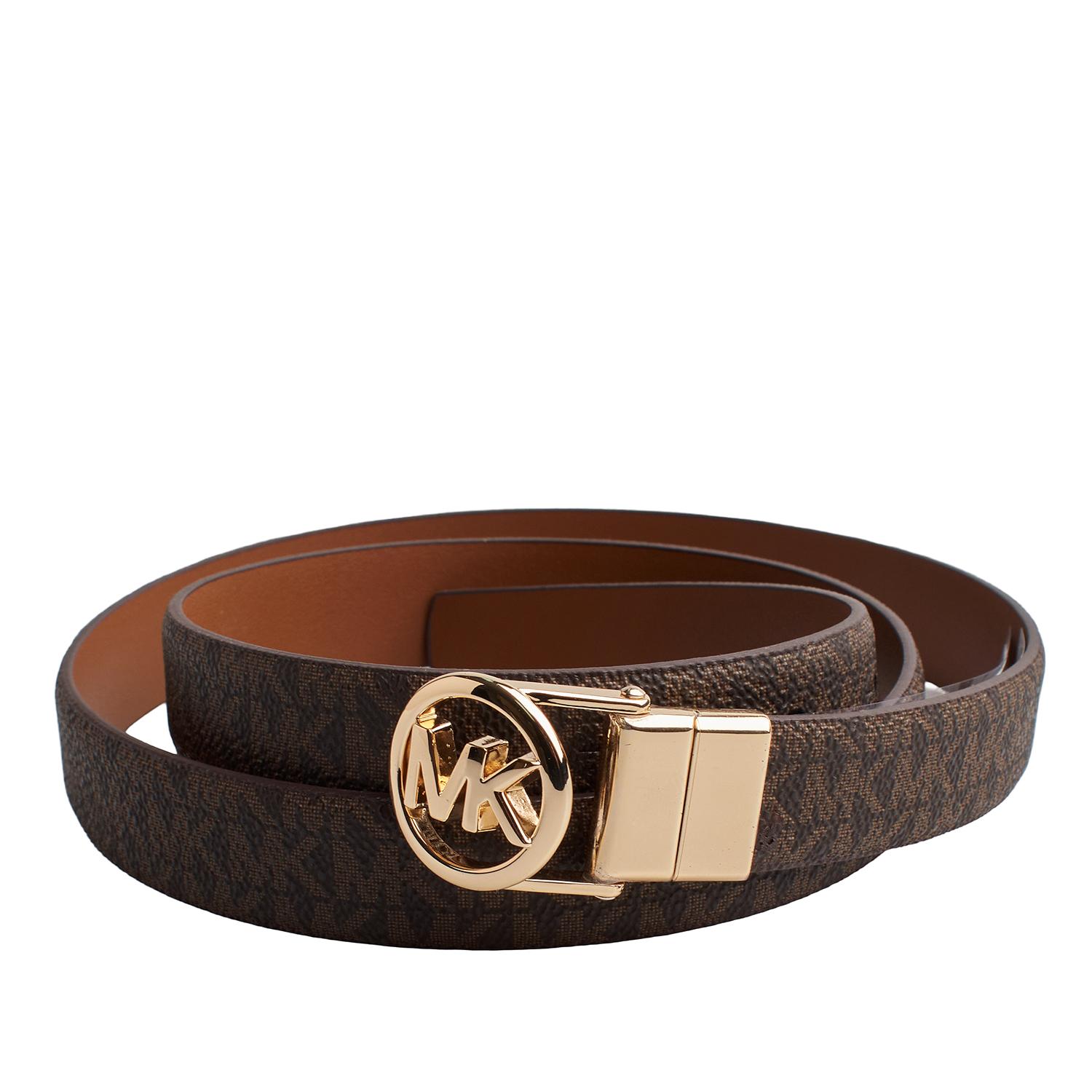 Michael Kors Omkeerbare dunne leren riem 559063T voor dames M