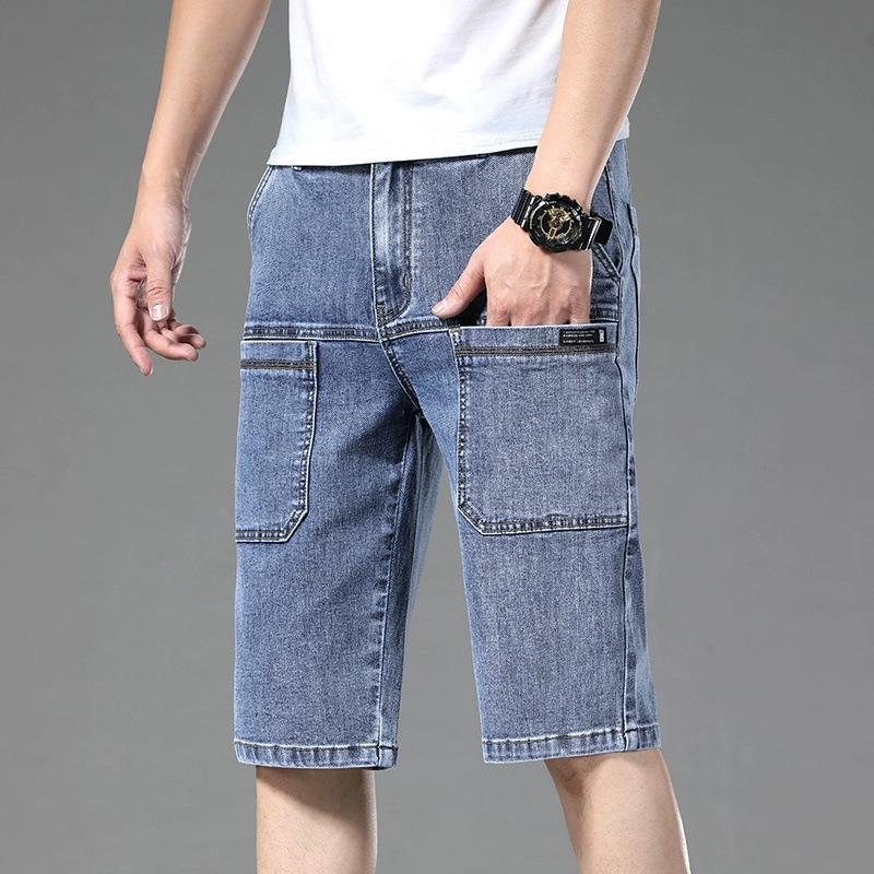 VantaGoods Four Seasons Blue Denim Casual Driepunts Mode Shorts voor Jongens 36 (Waist 2'8-9) 180 lbs