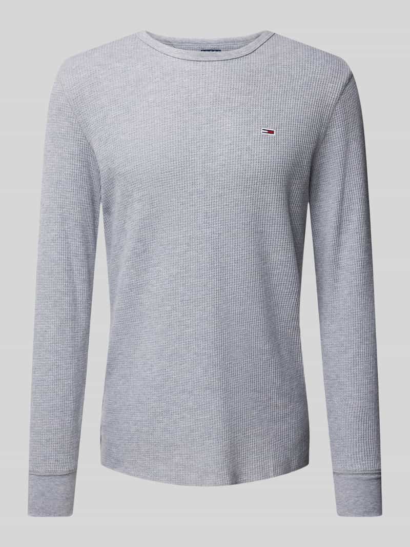 TOMMY JEANS Shirt met lange mouwen TJM SLIM WAFFLE L/S TEE EXT