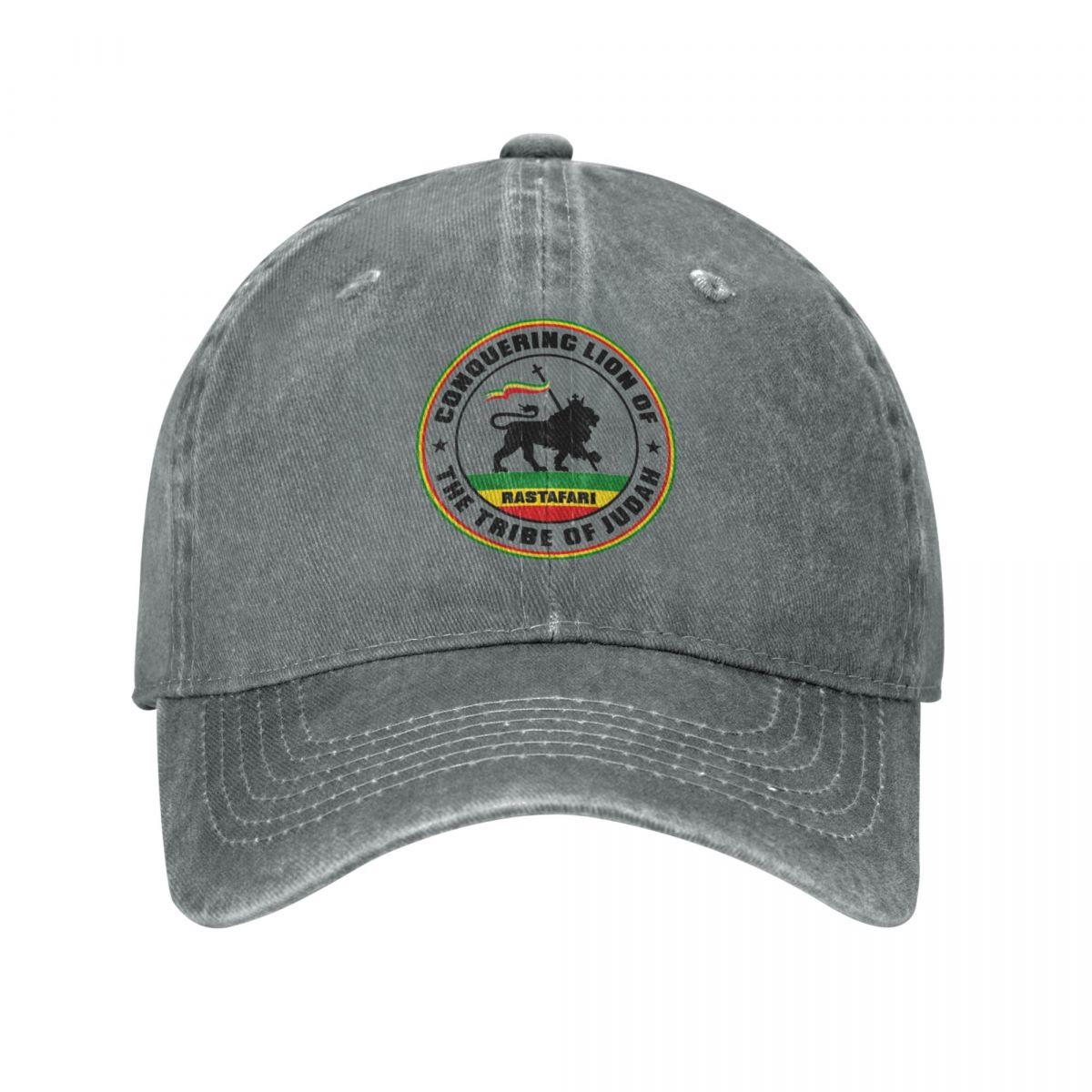 91440118MAC534JW32 Rastafari Rasta Leeuw van Juda Merchandise Unisex Vrouwen Trucker Hoed Jamaica Vlag Versleten Denim Pet Vintage Cadeau Snapback Hoed One Size