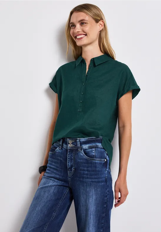 Street One Linnen mix overhemd blouse
