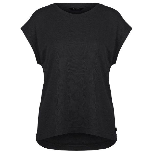 Stoic  Women's WoolHemp VarbergSt. Pique Top - Top, zwart