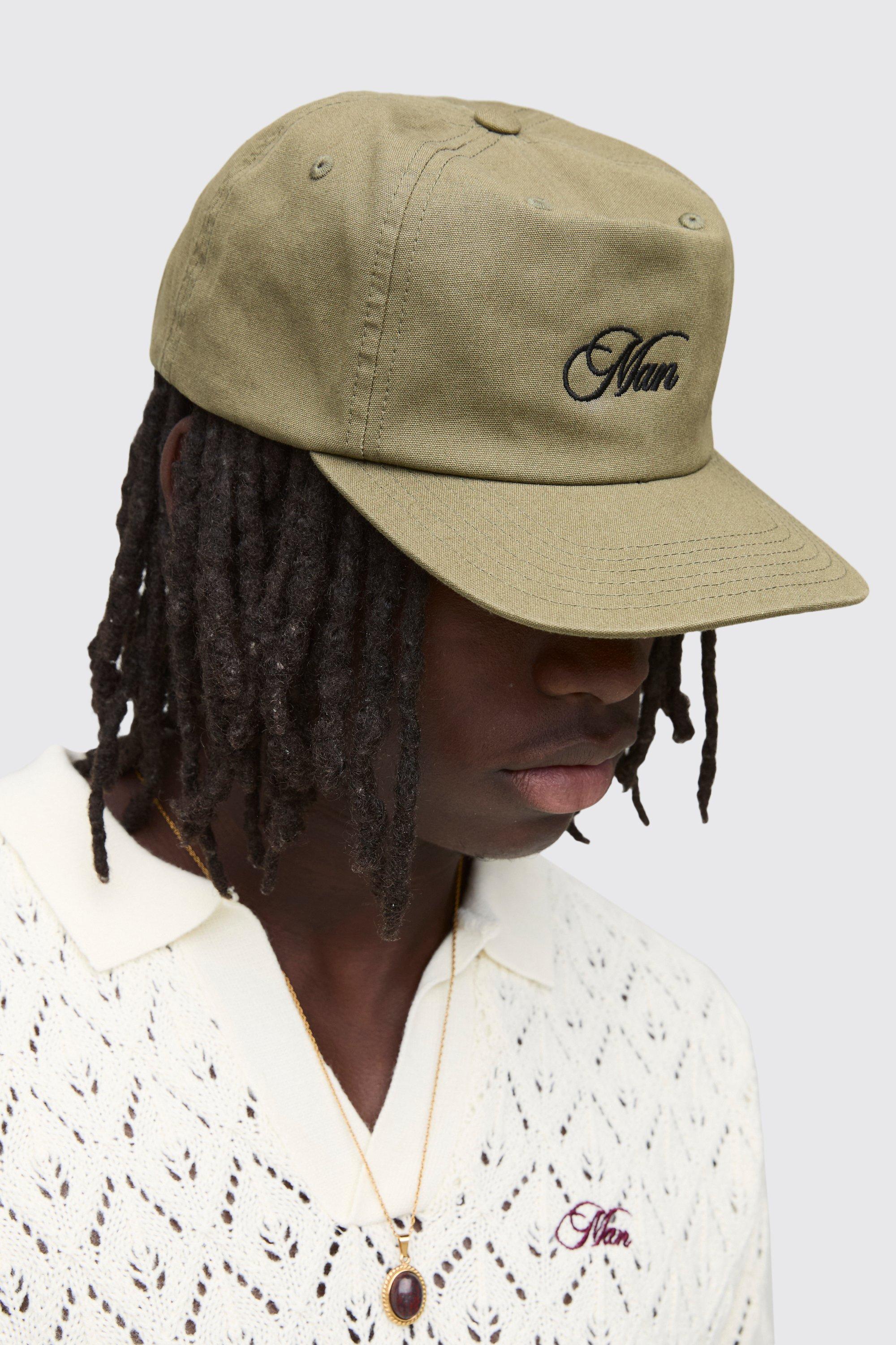 Boohoo Man Geborduurde Pet, Olive
