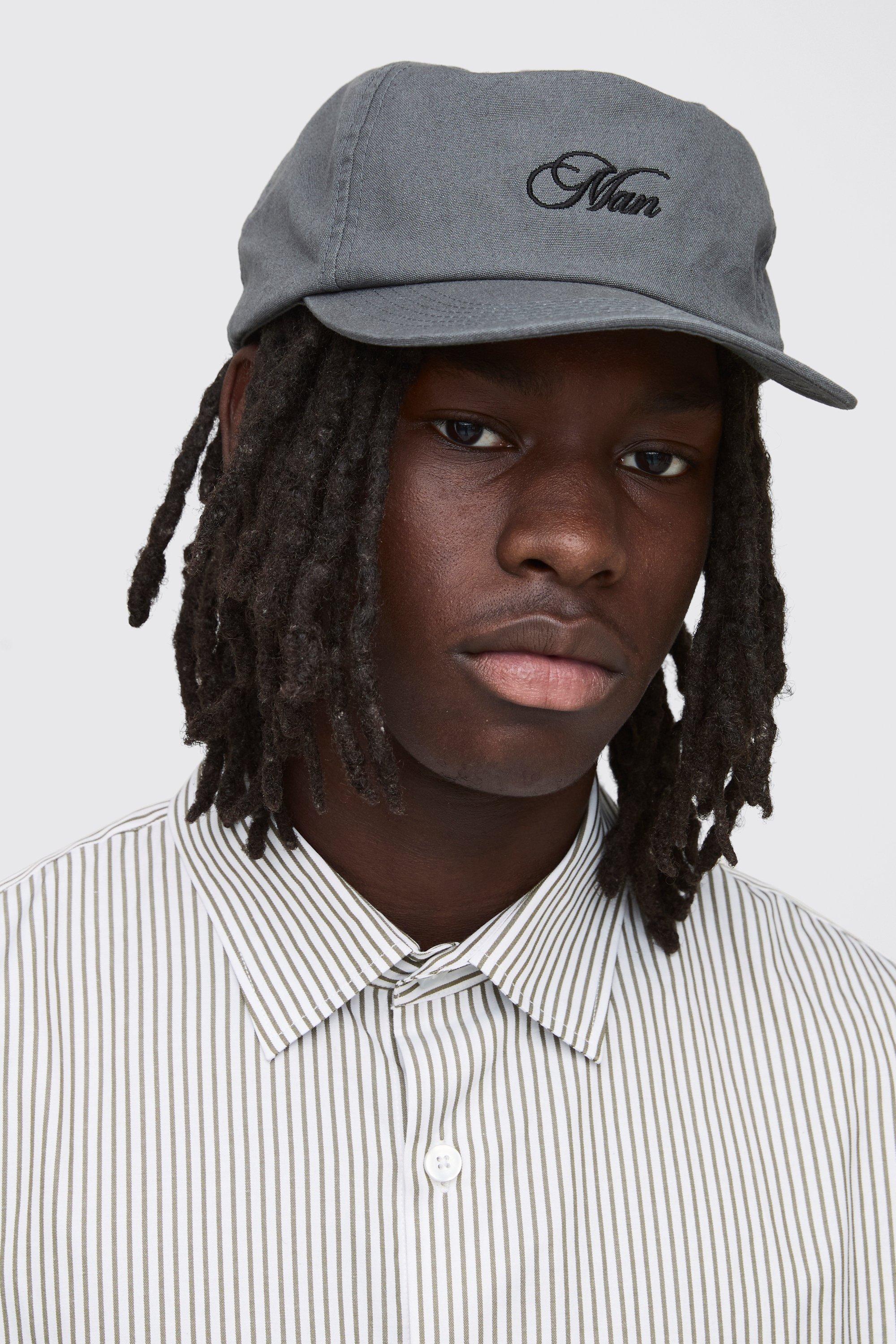Boohoo Man Geborduurde Pet, Dark Grey